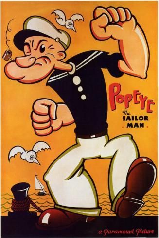 Retro Film Posters, Popeye Cartoon, Popeye And Olive, Popeye The Sailor Man, Retro Film, Classic Movie Posters, Pop Art Wallpaper, The Sailor, Film Poster