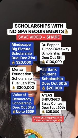 83K views · 9.8K reactions | NO LOANS❌ SAVE VIDEO & APPLY💰⬇️  If you’re a high school, college or grad student, comment “NEW”🚨. Also, tap the link in my bio to learn how I won over 50 scholarships and secured 3 degrees without loans!🥳💰🎉 . . Follow @xollegepass to secure the scholarship bag in 2024!💸 . . . . . #Highschool #college #gradschool #scholarships #scholarship #financialaid #highschool #scholarshiphelp #hbcuscholarships #newscholarships NO Student Loans #scholarships2024 #scholarshipopportunities #debtfree #studentloans #gradstudents #loans #scholarshipessay #collegehacks #xollegepass #classof2023 #normandiealise #debtfreecommunity | Normandie | Celebrity Tutor & Scholarship Strategist💸 | xollegepass · If you’re reading this…make time for scholarships. Scholarships For Juniors In High School, Scholarships Aesthetic, Academic Advice, No Essay Scholarships, College Help, Physician Assistant School, Scholarships For College Students, Law School Inspiration, School Scholarship