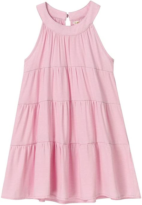 Amazon.com: Geru Girl's Halter Neck Sleeveless Summer Casual Sundress A-line Solid Color Dress : Clothing, Shoes & Jewelry Cold Shoulder Dress Summer, Pillowcase Dress Pattern, Sun Dress Casual, Dress Amazon, Casual Sundress, Cold Shoulder Styles, Girls Casual Dresses, Summer Sundress, Pillowcase Dress