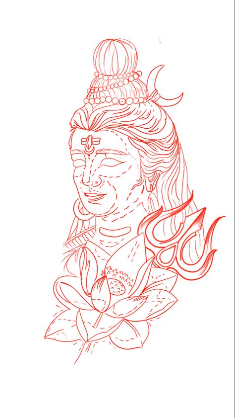 Mahadev Face Tattoo, Shiva Stencil, Shiva Tattoo Stencil, Mahadev Face, Face Tattoo Drawing, Buddah Sleeve Tattoo, Avicii Tattoo, Bholenath Tattoo, Maori Tattoo Patterns