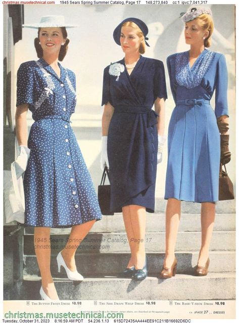 1940s Fashion Women Outfits, 1940 Fashion Women, 1945 Fashion, Ladies Day Outfits, 1940s Party, 1940s Fashion Women, Vintage 40s Dress, Forties Fashion, Fav Outfit