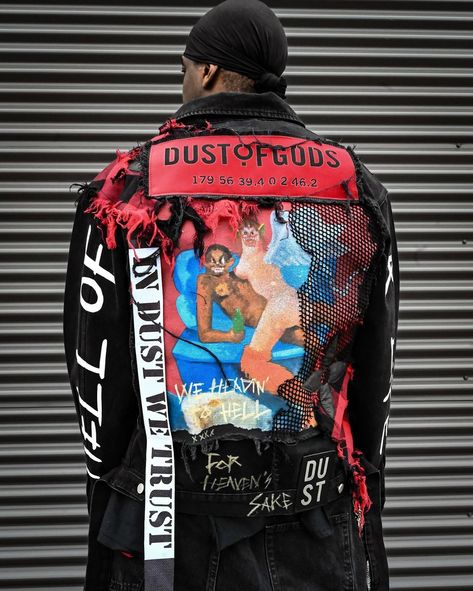 DUST YOUR OWN - DERULO @jasonderulo⁠ ⁠ #DustYourOwn #DustofGods #Treasure #Art #WearableArt #Sustainability #Craftsmanship #Individuality #CollectiveMindset #OurDNA Dust Of Gods, Painting Denim, Custom Jacket, Art Appreciation, Tee Shirt Designs, Outfits Casual, Diy Fashion, Wearable Art, Diy Clothes