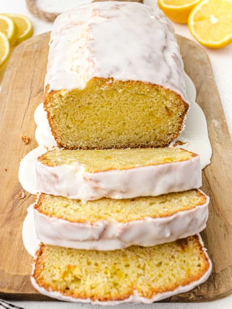 This copycat recipe for Starbucks Lemon Loaf is so easy and delicious! Though a loaf, this lemon bread is quite cake-like and topped with lemon icing. Lemon loaf cake is moist and mouthwatering. Homemade Icing, Lemon Loaf Recipe, Starbucks Lemon Loaf, Starbucks Lemon, Lemon Pudding Cake, Lemon Loaf Cake, Comfort Desserts, Lemon Bread, Strawberry Jello