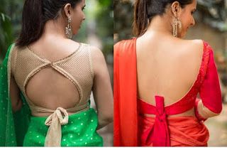 Collar Neck Blouses, Designer Saree Blouse Designs, Blouse Designs For Silk Sarees, Back Blouse Designs, Blouse Designs Back Neck, Pooja Design, Deep Neck Blouse, Latest Saree Blouse Designs, Blouse Designs Back