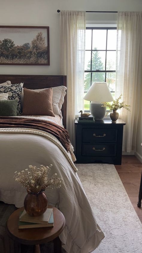 Kevin Textile Decor Lined Linen … curated on LTK Interiors With Character, White Bedding Styling, Traditional Master Bedrooms Decor Ideas, Mauve Guest Bedroom, Dark Tones Bedroom, Old English Bedroom Decor, Light Green Master Bedrooms Decor, Cozy King Bedroom Ideas, Farmhouse Room Bedrooms