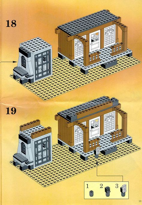 Old Lego Instructions, Lego Instructions Step By Step, Lego House Instructions, Lego Western, Fun Winter Crafts, Lego Diy, Lego House, Custom Lego, Lego Instructions