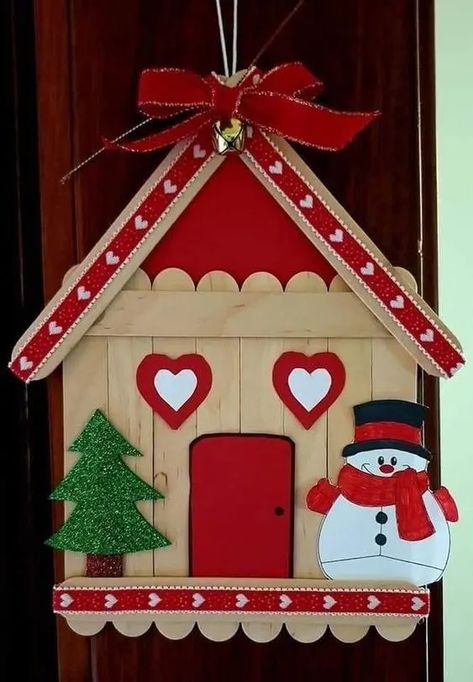 90+ Easy Christmas Crafts Your Kids Will Love to Make - HubPages Christmas Ornaments Easy, Diy Popsicle Stick Crafts, Popsicle Crafts, Diy Christmas Ornaments Easy, House Crafts, Christmas Arts And Crafts, Easy Christmas Crafts, Holiday Crafts Christmas, Crafts Christmas