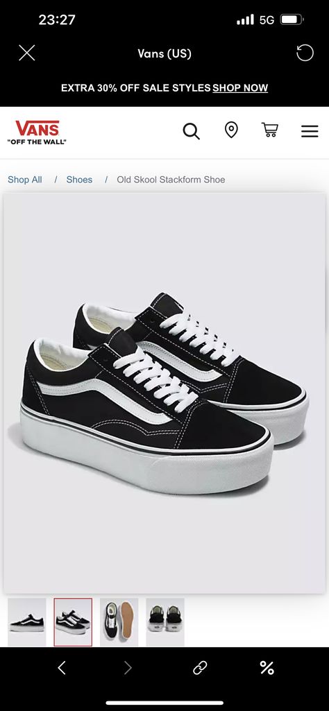 Old Skool Stackform, Vans Style, Vans Off The Wall, Old Skool, Simple Outfits, Shop Now, Street Style