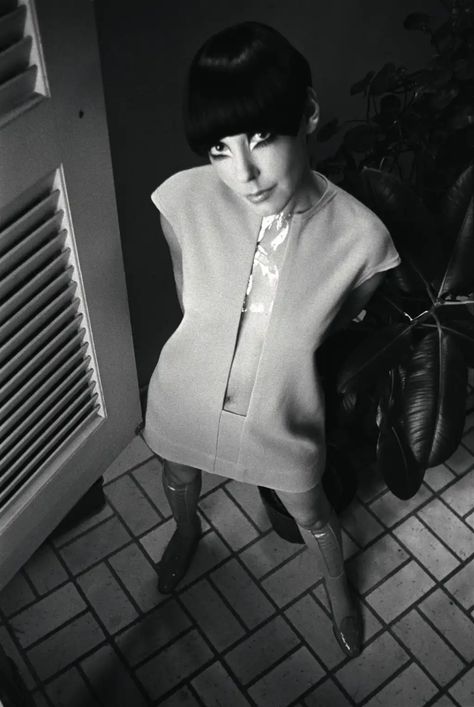 Peggy Moffitt Through the Years, American Model & Muse [PHOTOS] Peggy Moffitt, William Claxton, 60s Models, Rudi Gernreich, 1969 Fashion, Mini Suits, Womens Wear Daily, Knitted Swimsuit, Fashion 1960s