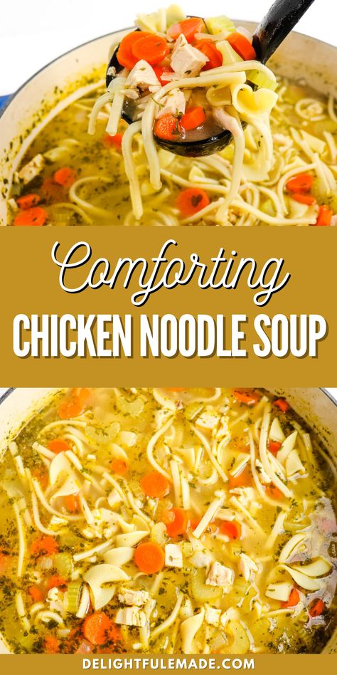 Chicken Noodle Soup With Fine Egg Noodles, Chicken Noodle Soup Without Egg Noodles, Chicken Celery Onion Recipes, Recipes For Chicken Noodle Soup, Italian Chicken Noodle Soup Recipes, Chicken Noodle Soup No Celery, Chicken Noodle Soup For Colds, Kid Friendly Chicken Noodle Soup, Chicken Noodle Soup For A Large Crowd