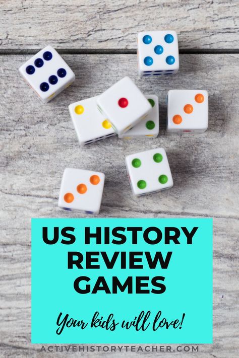 High School Review Activities, Unit Review Games, History Games For Middle School, Us History Elementary Activities, History Review Games, History Games High School, Us History Interactive Notebook, High School Review Games, Middle School Review Games