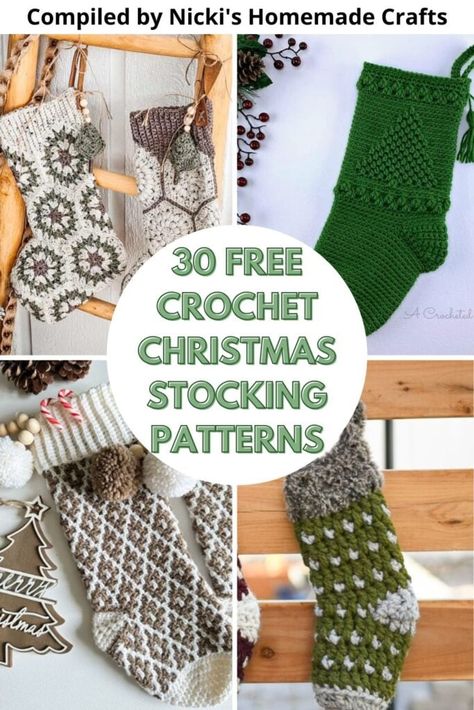 30 Festive Free Crochet Christmas Stocking Patterns Crochet Stockings Free Pattern, Free Crochet Stocking Pattern, Crochet Christmas Stocking Free Pattern, Crochet Christmas Stockings Free Pattern, Knitted Christmas Stocking Patterns Free, Christmas Stockings Crochet, Free Crochet Christmas Stocking, Crochet Robot, Crochet Stocking Pattern Free