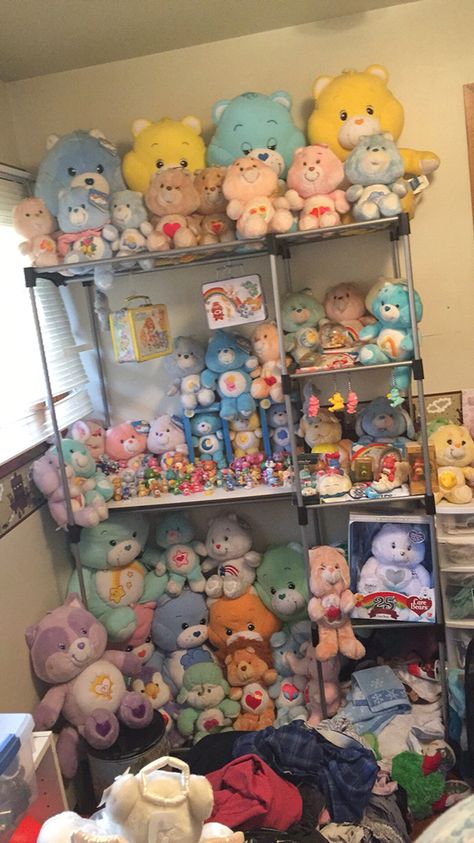 Some of my Care Bear collection. Care Bears Collection, Care Bears Room, Care Bear Collection, Toy Collection Room, Stuffed Animal Displays, Care Bears Vintage, Care Bears Cousins, Wallpaper Iphone Lucu, Joker Card