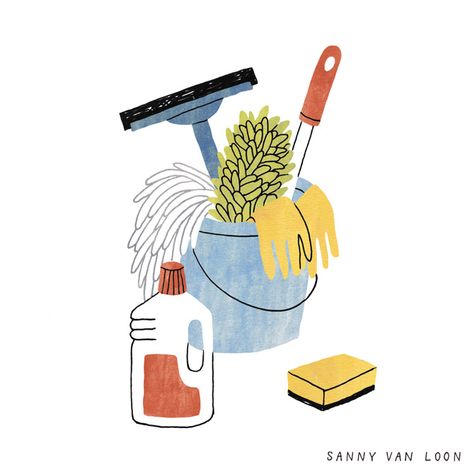 Cleaning Doodles, Economics Aesthetic, Loon Illustration, Winnie Phoo, Cleaning Drawing, 블로그 디자인, Zestaw Ikon, Illustrators On Instagram, Editorial Illustration