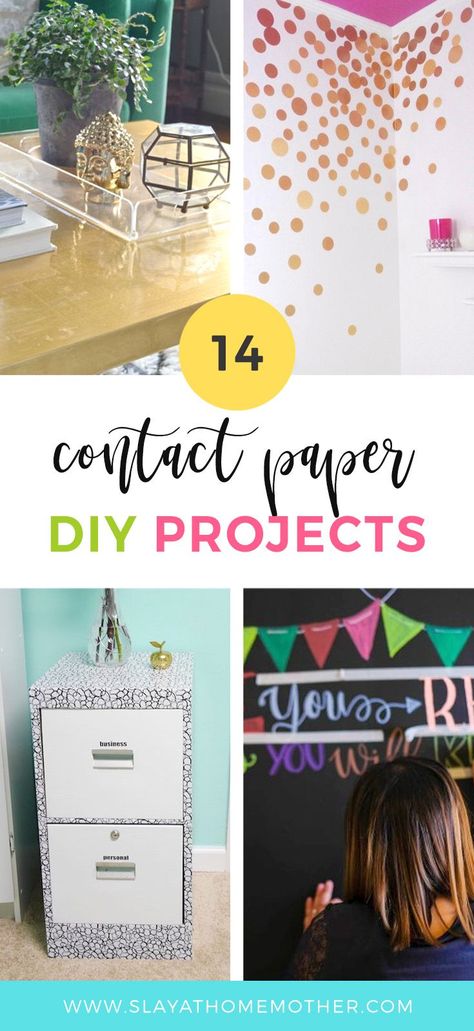 Diy With Contact Paper, Diy Contact Paper, Contact Paper Crafts, Peel And Stick Contact Paper, Contact Paper Wall, Drawer Paper, Easy Diy Home Projects, Diy Project Ideas, Easy Diys