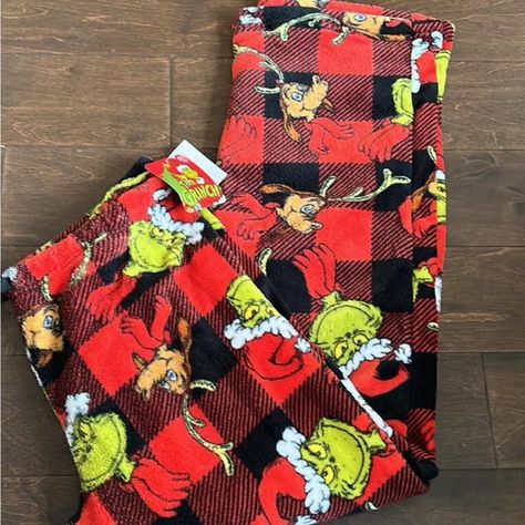 Dr Seuss Womens Grinch Pajama Pants Red Green Plush Nwt Christmas Holiday Grinch Pajama Pants, Baddie Pants, Grinch Pajamas, Christmas Pj Pants, Boxers Women, Freebies By Mail, Xmas Pajamas, Christmas Pj, Cute Birthday Ideas