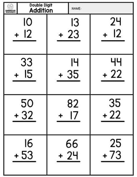 Double Digit Addition Without Regrouping, Addition Without Regrouping, Doubles Addition, Math Fact Worksheets, Double Digit Addition, Math Addition Worksheets, Addition And Subtraction Worksheets, Mathematics Worksheets, 2nd Grade Math Worksheets