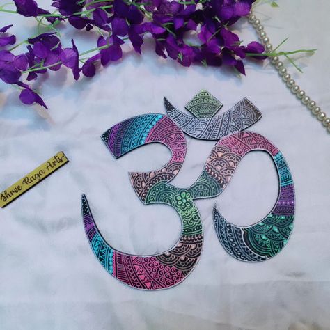 OM Wall hanging. Home decor. #homedecor #wallhangingdecor #spiritual #religious_art_details #artonmdfboard #mdfhandpaintedproducts #mdfhomedecor #omkaram #omkara #aum #diycrafts #divine Cutout Painting, Art Details, Hanging Home Decor, Religious Art, Hanging Wall Decor, Wall Hanging, Mural, Wall, Quick Saves