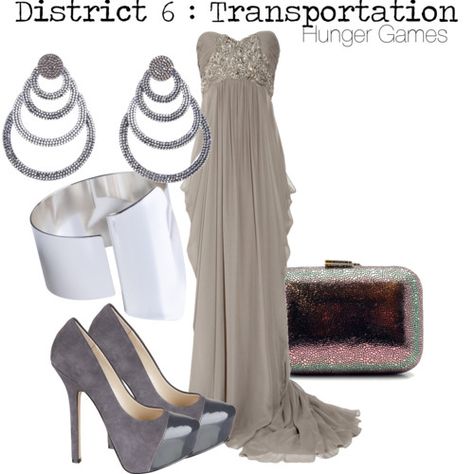 District 6 Inspired Outfit District 6 Outfit, Hunger Games Halloween Costumes, Games Costumes, Games Outfits, Hunger Games Costume, Themed Dresses, Hunger Games Outfits, Hunger Games Districts, Hunger Games Fashion