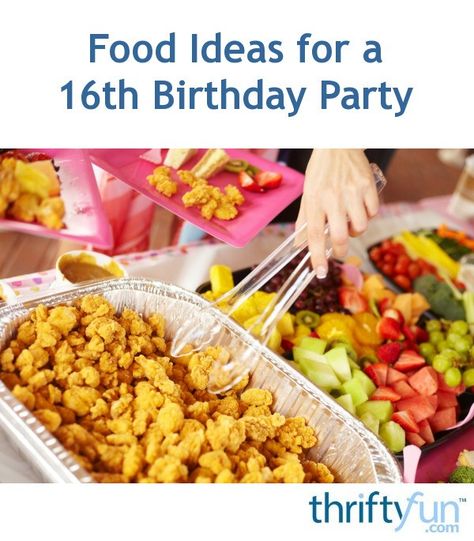 Planning the food for a birthday party is dependent of several factors, such as the age of the guests, number of guests, location of the party, and of course budget. This is a guide about food ideas for a 16th birthday party. 18th Bday Party Food Ideas, Sweet 16 Birthday Party Foods, 18th Food Ideas, Sweet Sixteen Food Buffet Party Ideas, Large Birthday Party Food Ideas, Sweet 16 Birthday Party Food Ideas, Sweet 16 Finger Food Ideas, Food Ideas For 18th Birthday Party, Sweet 16 Birthday Food Ideas