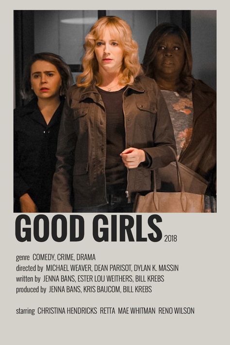 Good Girls Minimalist Poster #goodgirls #aesthetic #minimalist Good Girls Show, Girl Film, Jennifer Coolidge, Iconic Movie Posters, Series Poster, Movie Card, Film Posters Minimalist, Teen Movies, Film Posters Vintage