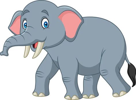 Elephant Cartoon Images, Cute Elephant Cartoon, Elephant Vector, Elephant Clip Art, Elephant Cartoon, Elephant Images, Cartoon Drawings Of Animals, Happy Elephant, Elephant Drawing