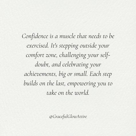 Confidence isn't something we're born with - it's built through overcoming challenges life throws our way. Embrace the opportunities that push you out of your comfort zone, for that's where true confidence blossoms. 🌷 Quotes On Comfort Zone, Getting Out Of Comfort Zone, Comfort Zone Quotes Motivation, Comfort Zone Challenge, Comfort Zone Quotes, Out Of Comfort Zone, Belief Quotes, Change Is Hard, Deeper Conversation