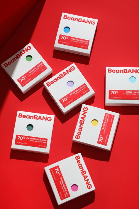 BeanBANG Visual Identity and Packaging on Behance Pastel Trends, Fancy Packaging, Skincare Packaging, Chocolate Brands, Beer Packaging, Box Packaging Design, Chocolate Packaging, Packing Design, Beverage Packaging