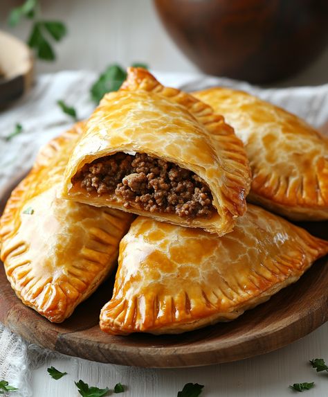 These easy homemade ground beef empanadas are filled with seasoned beef and baked to golden perfection, perfect for any occasion. Ground Beef Empanada Filling, Empanada Filling Recipes Ground Beef, Beef Empanada Filling Recipe, Empanadas Recipe Beef, Ground Turkey Empanadas, Empanadas Filling Recipe, Ground Beef Empanadas Recipe, Empanada Filling Recipes, Empanadas Beef