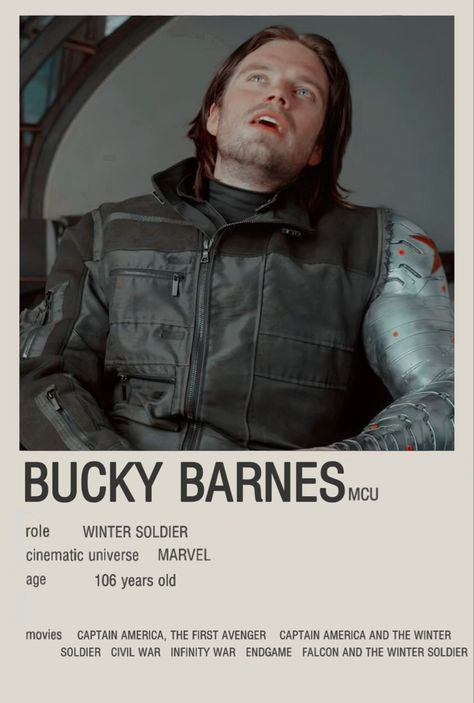 Marvel, sebastian stan, minimalist polaroid movie poster, bucky barnes, winter soldier Marvel Poster Polaroid, Bucky Barnes Photos, Bucky Barnes Poster, Cute Bucky Barnes, Winter Soldier Poster, Marvel Bucky Barnes, Marvel Winter Soldier, Marvel Polaroid, Marvel Bucky