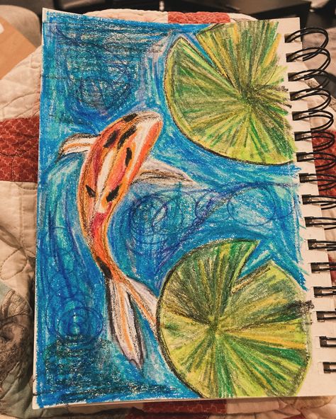 Crayola Drawing Ideas, Simple Koi Fish, Crayola Art, Crayon Drawing, Crayola Markers, Crayon Drawings, Crayola Crayons, Crayon Art, Marker Drawing