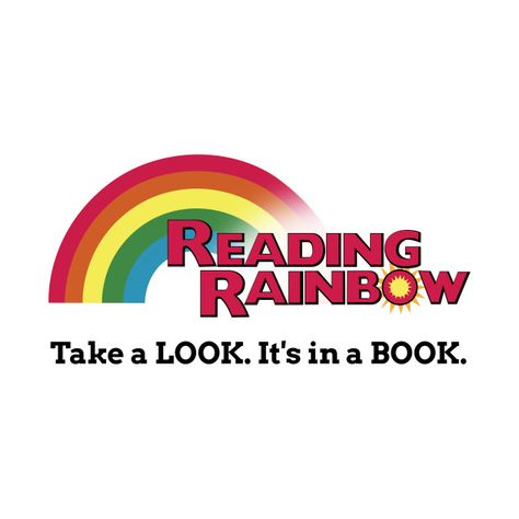 Check out this awesome 'Reading+Rainbow+-+Take+A+Look+It%27s+In+A+Book' design on @TeePublic! Rainbow Books, Vintage Shirt Design, Rainbow Classroom, Right In The Childhood, School Site, Love The 90s, Nostalgia Aesthetic, Kids Memories, Rainbow Logo