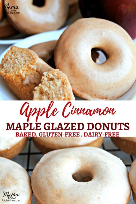 Gluten Free Doughnuts, Cinnamon Glaze, Cinnamon Donuts, Gf Breakfast, Glazed Donuts, Glazed Doughnuts, Gluten Free Breakfast, Gluten Free Donuts, Fall Breakfast