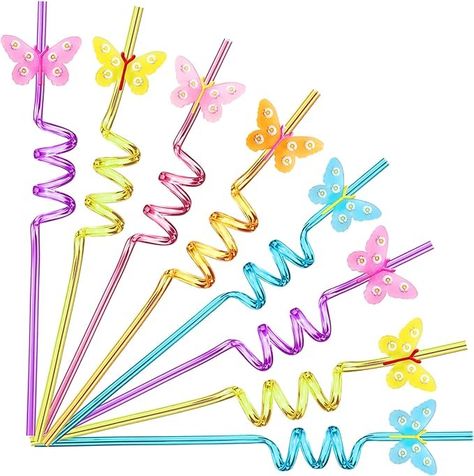 Amazon.com: 25 Reusable Butterfly Straws for Butterfly Birthday Party Supplies Favors with 2 Cleaning Brushes : Health & Household Butterfly Birthday Activities, Butterfly Party Ideas, Butterflies Party, Butterfly Birthday Party Decorations, Butterfly Themed Birthday Party, Butterfly Party Favors, Fairy Garden Birthday Party, Girls Party Decorations, Park Birthday