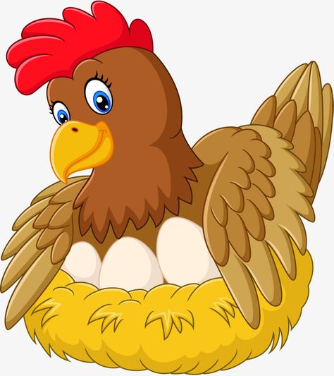 Portugese Chicken, Cartoon Hen, Hen Or Rooster, Hen With Chicks, Egg Drawing, Chicken Image, Chicken Clip Art, Chicken Cartoon, Eggs Image