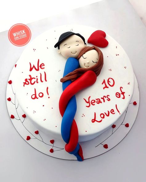 Creative Birthday Cake Ideas, Simple Anniversary Cakes, Birthday Cake For Boyfriend, Anniversary Cake Designs, Cake For Boyfriend, Happy Anniversary Cakes, Birthday Cake For Husband, Cake For Husband, Fondant Cake Designs