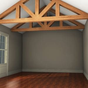 Faux Trusses Vaulted Ceilings, Vaulted Ceiling Treatments, Decorative Trusses, Beams Vaulted Ceiling, Trusses Design, Lakehouse Inspiration, Ceiling Trusses, Vaulted Ceiling Beams, Faux Wood Ceiling