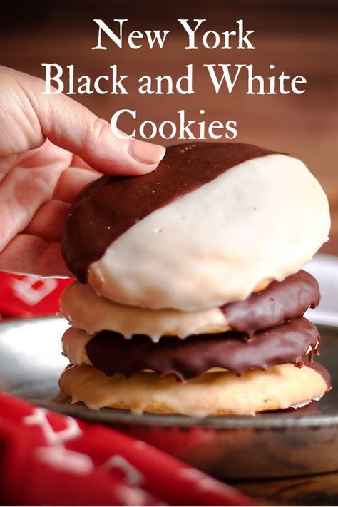 Half Moon Cookies, Black And White Cookie Recipe, Light Cake, White Cookies, Black And White Cookies, Cake Mug, Preppy Kitchen, White Cookie, Light Cakes