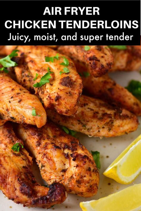 Chicken Tenderloins Air Fryer Recipes, How Long To Cook Chicken Tenderloins In Air Fryer, Air Frying Chicken Tenderloins, Tenderloins In The Air Fryer, Ninja Foodi Chicken Tenderloins, Chicken Filets In Air Fryer, Juicy Air Fryer Chicken Tenders, Airfry Chicken Tenderloin Recipe, Marinated Chicken Tenders In Air Fryer