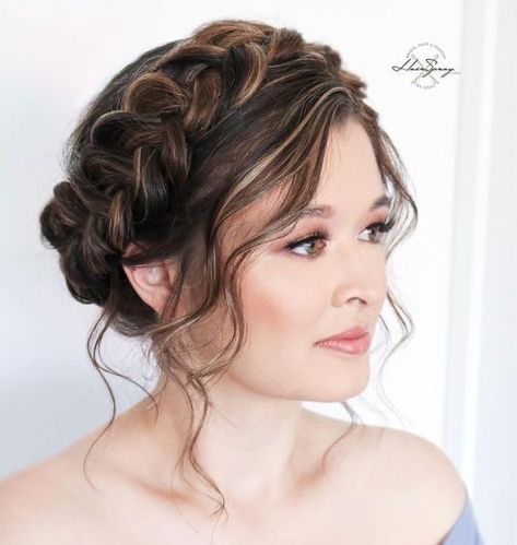 Braid Crown On Short Hair, Dutch Halo Braid, Halo Braid Updo, Braid Crowns, Hair Crown Braid, Braided Halo Hairstyle, Crown Braid Wedding, Dutch Braid Crown, Wedding Updos For Short Hair