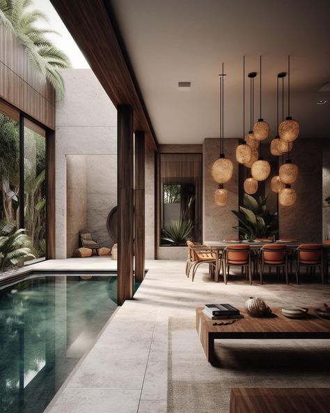 Home design concepts with indoor Infinity pools✨🤍 We design luxury spaces for clients worldwide, find out more on our website, link in bio! #interiordesign #interior Residence Plan, Small Luxury Homes, Infinity Pools, Indoor Pools, Small House Interior, Mediterranean Villa, Water Villa, House Shed, Water Bodies