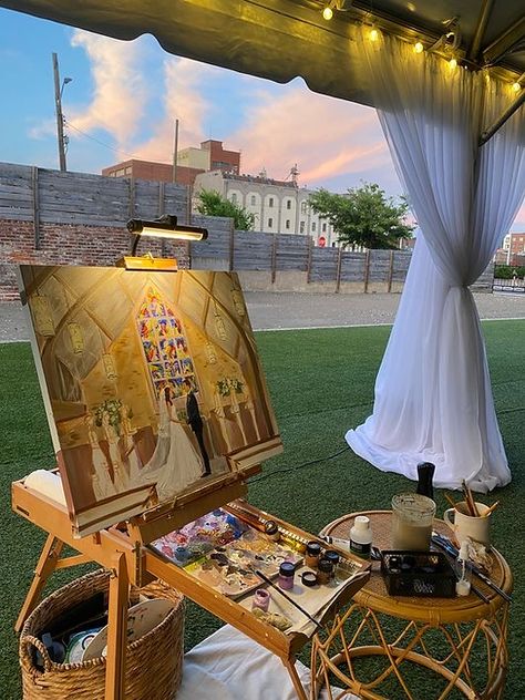 Live Wedding Painter, Live Wedding Painting, Wedding Painter, Dream Marriage, Dream Wedding Decorations, Wedding Painting, Dream Wedding Ideas Dresses, Future Wedding Plans, Cute Wedding Ideas