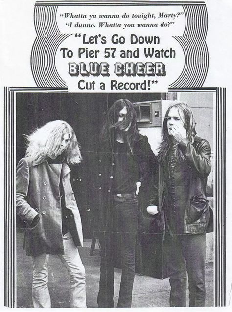 1968 article about Blue Cheer recording on Pier 57 in New York (Outsideinside sessions) | Steve Hoffman Music Forums Cheer Posters, Blue Cheer, Strange Creatures, Cool Music, Vintage Concert Posters, Magazine Article, 70s Music, Music For You, Music Posters