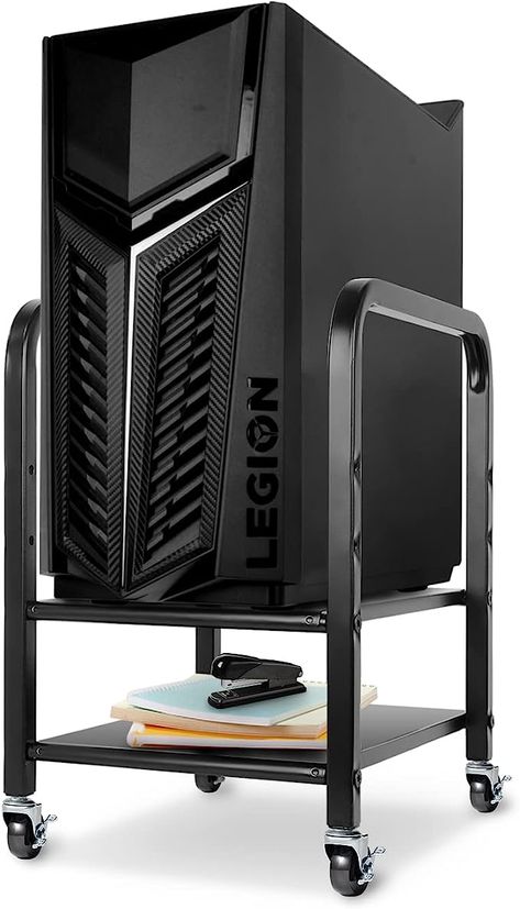 Amazon.com: Computer Tower Stand CPU Tower Cart, 360Tronics Adjustable Desktop ATX-Case Cart 2-Tier PC Floor Stand, Mobile Rolling CPU Holder with 360°Locking Caster Wheels for Office Home (Black) : Electronics Diy Pc Case, Computer Cart, Pc Tower, Diy Pc, Tower Stand, Computer Tower, Printer Stand, Computer Stand, Office Solutions