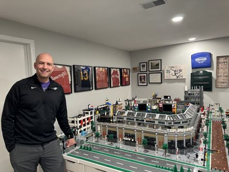 Building a baseball stadium one LEGO at a time Core Memory, Baseball Park, History Teacher, Baseball Stadium, Downtown Seattle, Concession Stand, History Teachers, Play Ball, Basketball Teams