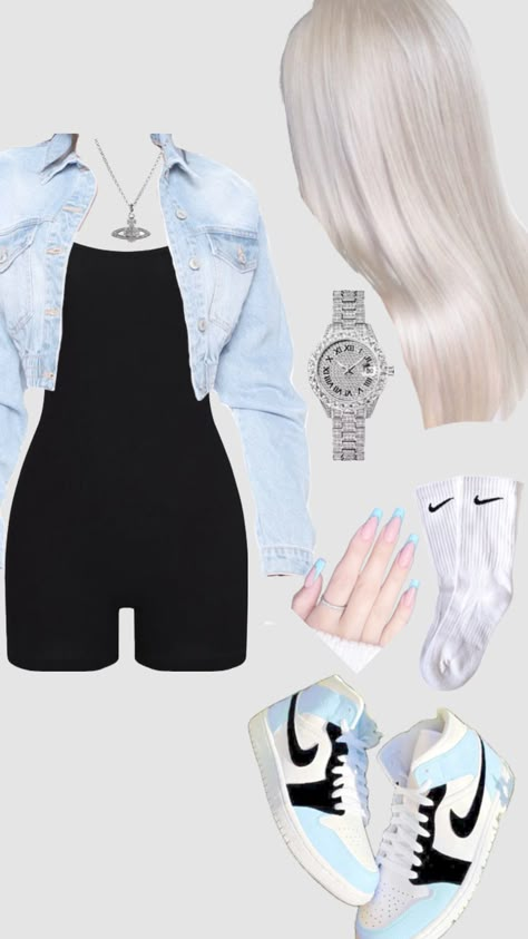 #chav #chavygirl #outfitinspo #beauty #uk #british #xx #chavgirl #chavvy #chavy #chavv #outfit #fitinspo #fit #blonde #blue #black #jeans #nails #jordans #nike #silver #viviennewestwood Jeans Nails, Chav Outfits, Jordans Nike, Nike Silver, Cute Nike Outfits, Fitness Wear Outfits, Stylish Summer Outfits, Trendy Outfits For Teens, Cute Lazy Day Outfits