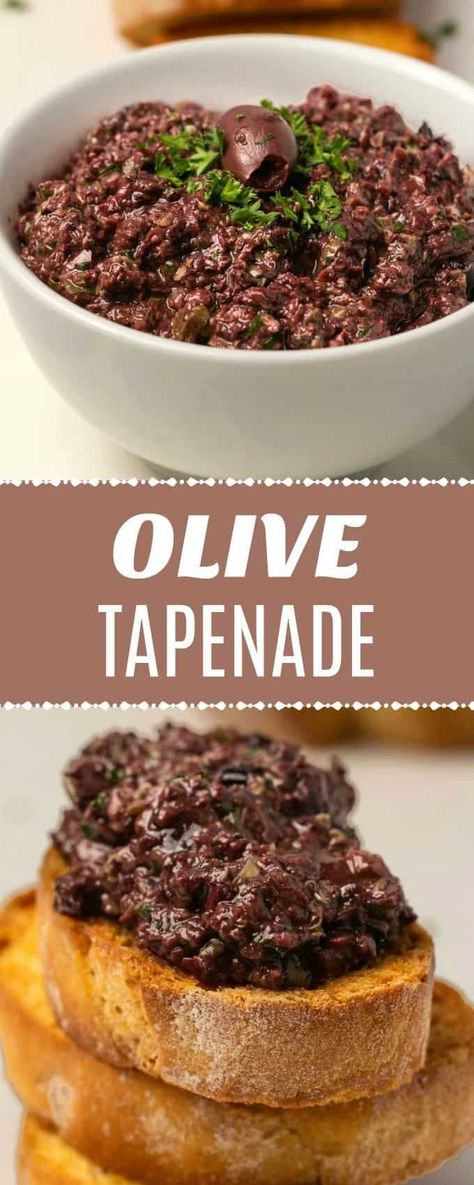 Tapenade Olive Noire, Olive Tapenade Recipe, Resep Oatmeal, Tapenade Olive, Tapenade Recipe, Olive Spread, Olive Recipes, Olive Tapenade, Vegan Appetizers