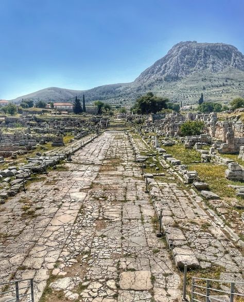 Greek Heritage (@greece_heritage) on X Ancient Corinth, Greek Heritage, Greece, Road, History, Nature