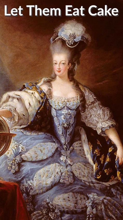 Marie Antoinette was the last queen of France prior to the French Revolution. She and her husband Louis XVI were executed by guillotine during the Regin of Terror, which soon followed. 

Over the years, she has been vilified as a woman who was out of touch with the common folk and was famously reported to have said that if the French people couldn’t eat bread, then “let them eat cake.”

But was she really that bad, and did she really tell her subjects to eat cake? Marie Antoinette Pictures, Marie Antoinette Portrait Paintings, The French Revolution Aesthetic, Rococo Painting Portraits, 1700s Royal Fashion, Rococo Art Paintings, French Rococo Fashion, 1700 Paintings, Monarchy Aesthetic