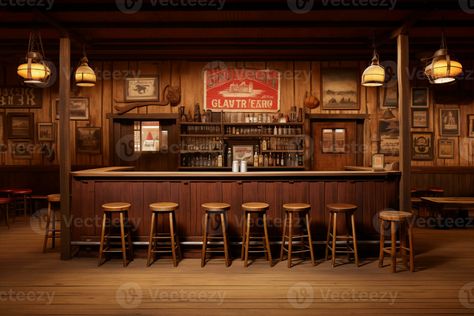 AI generated A photograph of quiet western saloon Western Saloon Aesthetic, Stagecoach Mary, Dance Bar, Old West Saloon, Western Bar, Western Saloon, Brandi Carlile, Western Town, Barn Garage